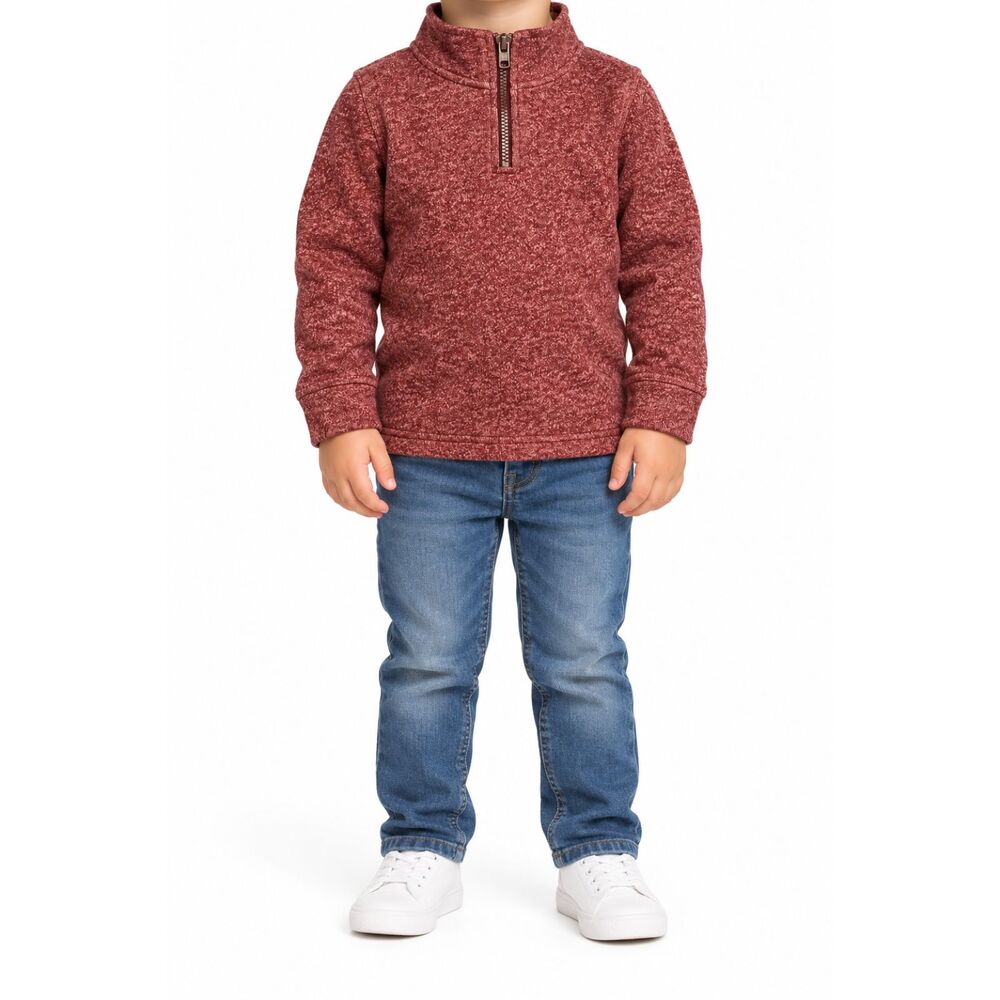 🔥 5 for $30 🔥 The Children’s Place Boys Quarter Zip Fleece Pullover | 3T